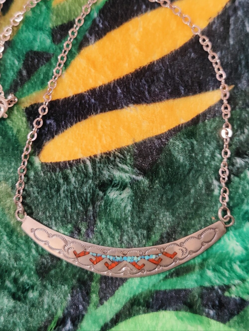 Vintage Sterling Navajo Nakai Necklace - Picture 4 of 15